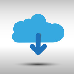 cloud download icon vector graphic
