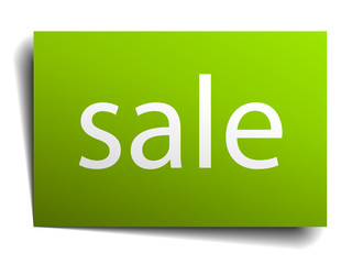 sale square paper sign isolated on white