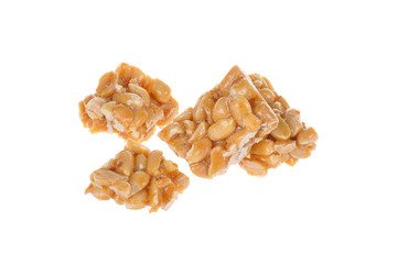 Kozinaki, nuts isolated on white