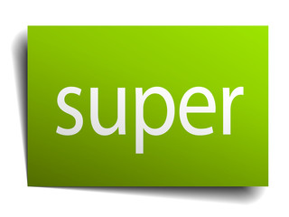 super square paper sign isolated on white