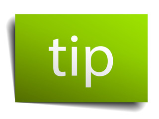 tip square paper sign isolated on white
