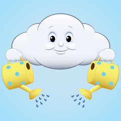 icon clouds with watering