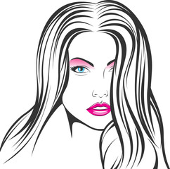 face of a beautiful girl