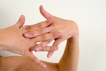 Two woman hands
