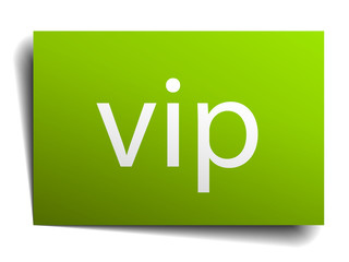 vip square paper sign isolated on white