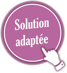 bouton solution adaptée