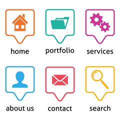 Vector website menu icons