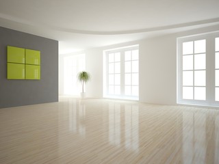 white 3d interior design