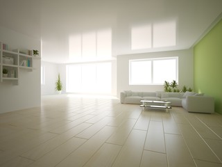 Fototapeta na wymiar white 3d interior design