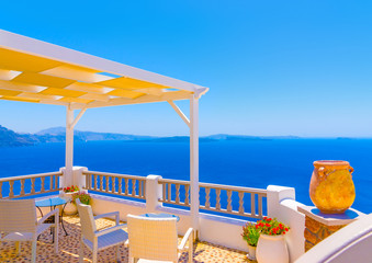 in Oia the most beautiful village of Santorini island in Greece