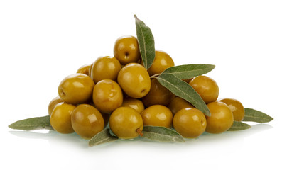 Olives with leaf