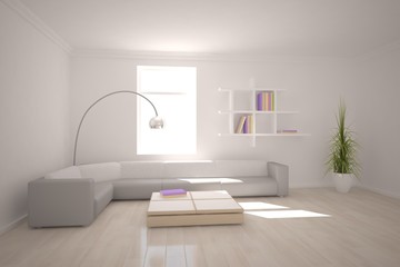 white 3d interior