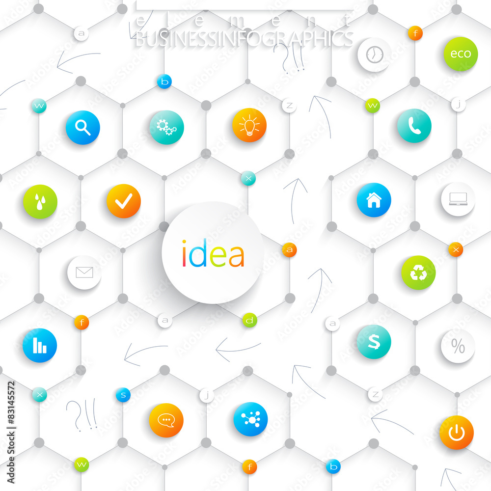 Poster modern infographic design with place for your text.