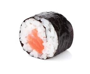 Selbstklebende Fototapeten Sushi Maki mit Lachs © karandaev