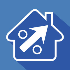 Logo maison et pourcentage.