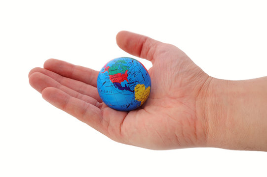 Whole world in your hands. Travel or ecology concept