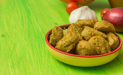 Falafel and vegetables