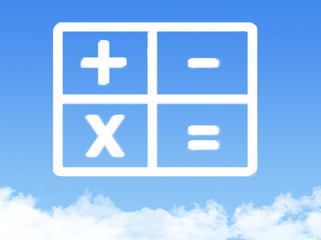 Obraz premium calculator cloud shape