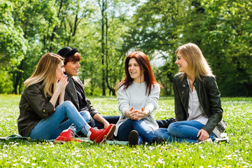 Friends talking 
