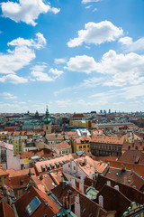 Naklejka na ściany i meble View of Prague on bright summer day