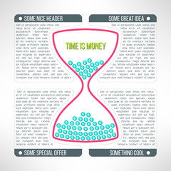 Vector business infographics template with sandglass