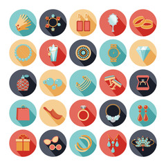 Fashion accessories flat icons