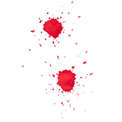 Abstract watercolor aquarelle hand drawn red drop splatter stain