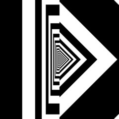 Concentric abstract symbol, rune Thurisaz - optical, illusion