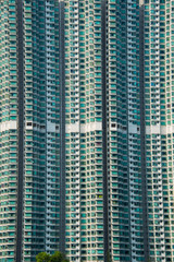 Fototapeta na wymiar Hign density residential building in Hong Kong