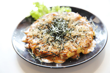 Japanese food okonomiyaki , Japanese pizza