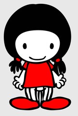 vector beautiful girl