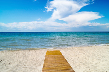 The famous beach at Halkidiki Peninsula, Greece