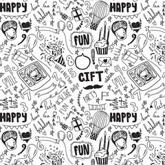 Doodle Birthday party background