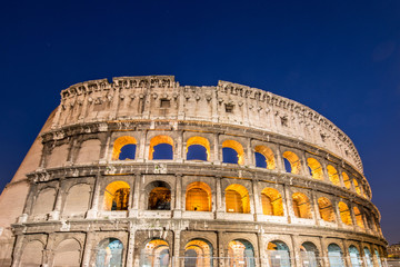 Fototapeta na wymiar Famous colosseum during evening hours