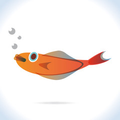 Fish, fish logo, illustration 