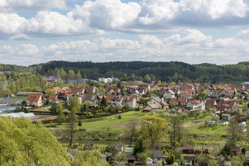 Fototapeta na wymiar Aerial view of Lidzbark Warminski, Poland