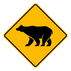 traffic sign wildlife bear 