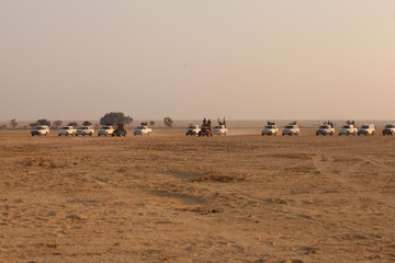 Obraz premium Border security Force in Desert