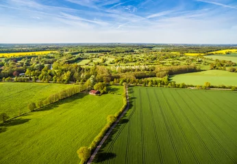 Foto op Plexiglas Luchtfoto Agriculture Fields Aerial View