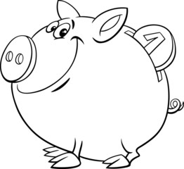 piggy bank coloring page