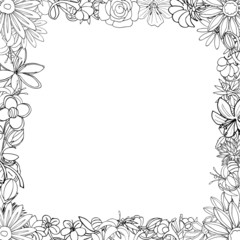 frame of flowers