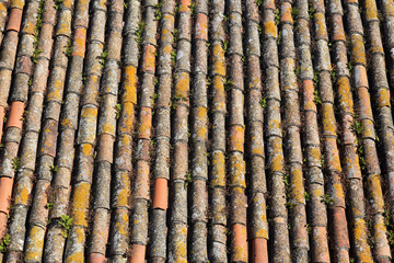 typical portuguese tile roof background