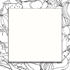 banner with fresh vegetables.