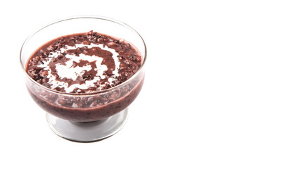 Malaysian sweet black glutinous rice porridge
