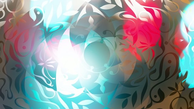 Shiny animation, rotating patterns, reflection of bokeh lights