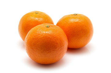 tangerine or mandarin fruit isolated on white background