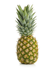Fototapeta premium Whole pineapple fruit on white background