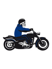 Motorcycle cool skull