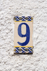 nine adress plate number