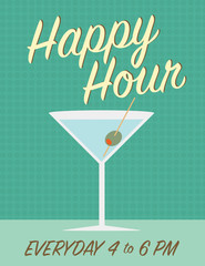 Happy hour poster